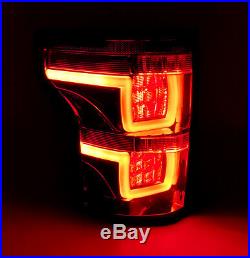 For 2015 2016 2017 Ford F150 LED Tail Lights Lamps Smoked Lens WithO Blind Spot