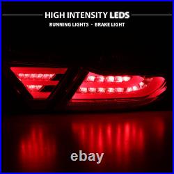 For 2015 2016 Toyota Camry Red Sedan 4Dr Red Smoke Rear LED Brake Tail Lights