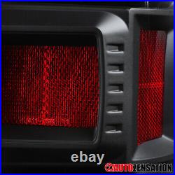 For 2015-2017 Ford F150 Black LED Tail Lights Brake Lamps with LED DRL Bar