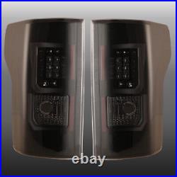 For 2015-2017 Ford F-150 Pickup Full LED Tail Lights Rear Brake Black Smoke Pair