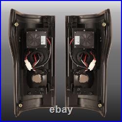 For 2015-2017 Ford F-150 Pickup Full LED Tail Lights Rear Brake Black Smoke Pair