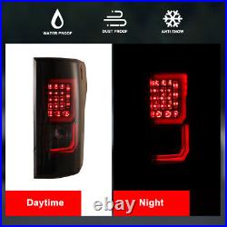 For 2015-2017 Ford F-150 Pickup Full LED Tail Lights Rear Brake Black Smoke Pair
