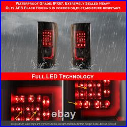 For 2015-2017 Ford F-150 Pickup Full LED Tail Lights Rear Brake Black Smoke Pair For 2015-2017 Ford F-150 Pickup Full LED Tail Lights Rear Brake Black Smoke Pair