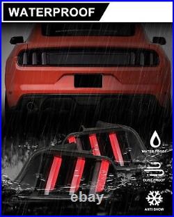 For 2015-2021 Ford Mustang LED Tail Lights Sequential Turn Signals Smoke Lens