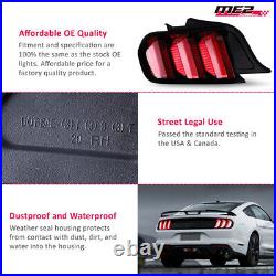 For 2015-2022 Ford Mustang EURO Style Black Smoke LED Sequential Tail Lights