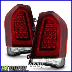 For 2015-2023 Chrysler 300 Black Trim LED Tail Lights Brake Lamps Set Left+Right