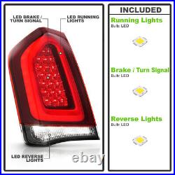 For 2015-2023 Chrysler 300 Black Trim LED Tail Lights Brake Lamps Set Left+Right