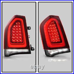 For 2015-2023 Chrysler 300 Black Trim LED Tail Lights Brake Lamps Set Left+Right