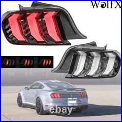 For 2015-2023 Ford Mustang Clear LED Sequential Signal Tail Lights EURO STYLE