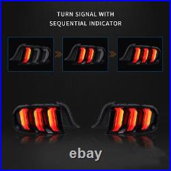 For 2015-2023 Ford Mustang Clear LED Sequential Signal Tail Lights EURO STYLE