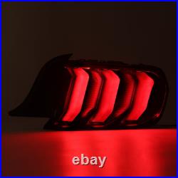For 2015-2023 Ford Mustang Clear LED Sequential Tube Tail Lights Brake Lamp