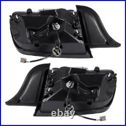 For 2015-2023 Ford Mustang Clear LED Sequential Tube Tail Lights Brake Lamp