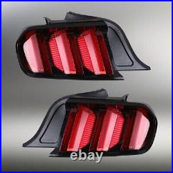 For 2015-2023 Ford Mustang LED Tail Lights Sequential Turn Signal Stop Lamps