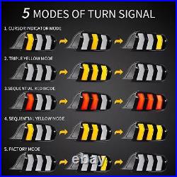 For 2015-2023 Ford Mustang SMOKED LED Tail Lights 5Modes WithSequential Turn Sig