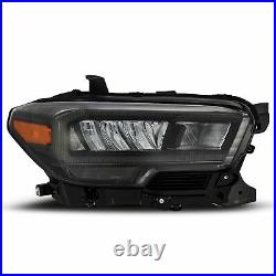 For 2016-2020 Toyota Tacoma Jet Black Alpharex LED Sequential Headlights