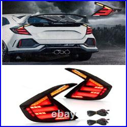 For 2016-2021 Honda Civic Sedan LED Tail Lights Assembly DRL Sequential Signal