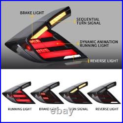 For 2016-2021 Honda Civic Sedan LED Tail Lights Assembly DRL Sequential Signal