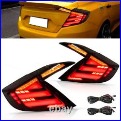 For 2016-2021 Honda Civic Sedan LED Tail Lights Assembly DRL Sequential Signal