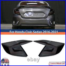 For 2016-2021 Honda Civic Sedan Smoke Black Tail Lights LED Sequential Signal