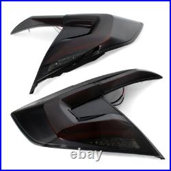 For 2016-2021 Honda Civic Sedan Smoke Black Tail Lights LED Sequential Signal