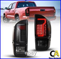 For 2016-2021 Toyota Tacoma Tail Lights LED Rear Lamps Black Smoke Turn Signal