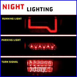 For 2016-2021 Toyota Tacoma Tail Lights Red Clear DRL LED Tube Rear Brake Lamps