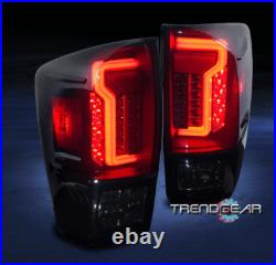 For 2016-2022 Toyota Tacoma Pickup LED Tail Brake Lights Lamps Black/Smoke LH+RH