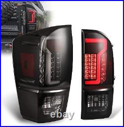 For 2016-2023 Toyota Tacoma LED Tail Lights Rear Brake Lamps Smoke Lens Pair
