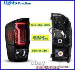 For 2016-2023 Toyota Tacoma LED Tail Lights Rear Brake Lamps Smoke Lens Pair
