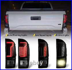 For 2016-2023 Toyota Tacoma LED Tail Lights Rear Brake Lamps Smoke Lens Pair