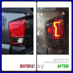 For 2016-2023 Toyota Tacoma LED Tail Lights Rear Brake Lamps Smoke Lens Pair