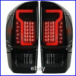 For 2016-2023 Toyota Tacoma LED Tail Lights Rear Lamps Assembly Black Smoke Pair