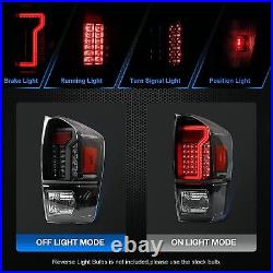 For 2016-2023 Toyota Tacoma LED Tail Lights Signal Lamps Assembly Black Smoke