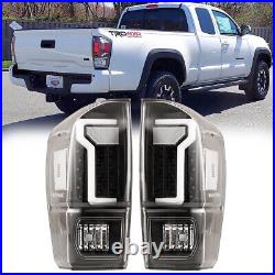 For 2016-2023 Toyota Tacoma LED Tube Tail Lights Pair Brake Rear Lamps Clear Len