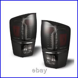 For 2016-2023 Toyota Tacoma Pickup LED Tail Lights Smoke Brake Rear Lamps Pair