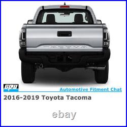 For 2016-2023 Toyota Tacoma White DRL LED Tube Brake Tail Lights Black Clear Len