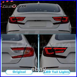 For 2018 19 20 21 22 Honda Accord 10th Gen LED Tail Lights wt Starting Animated
