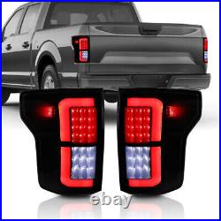 For 2018 2019 2020 Ford F150 LH&RH Smoked Full LED Tail Lights Rear Lamps