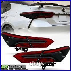 For 2018 2019 2020 Toyota Camry Red Smoke Tail Lights Brake Lamps Left+Right 4pc