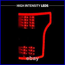 For 2018-2020 Ford F-150 Pickup XL XLT Black LED Tail Lights Lamps Pair