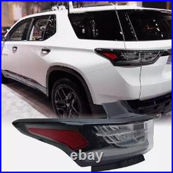 For 2018-2021 Chevy Traverse Black/Clear LED Tail Light Brake Lamp Outer Driver