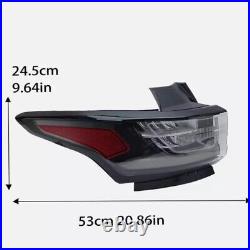 For 2018-2021 Chevy Traverse Black/Clear LED Tail Light Brake Lamp Outer Driver