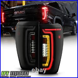 For 2019-2023 GMC Sierra 1500 LED Type Black Smoked Full LED TaiL Lights Lamps