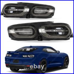 For 2019-24 Chevy Camaro LED Tail Lights Pair Smoke Black Taillights lamps LH RH