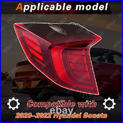 For 2020-2022 Hyundai Sonata SE/SEL Halogen Tail Light WithLED DRL Driver Side