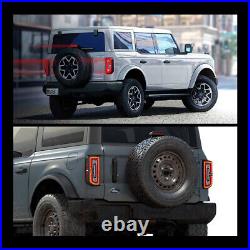 For 2021-2023 Ford Bronco 6th Gen U725 FULL LED Tail Lights Rear Brake Lamps L+R
