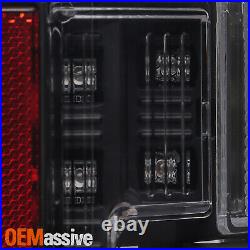 For 2021-2023 Ford F150 LED DRL Halogen Type Black Tail Lights withBlind Spot Hole