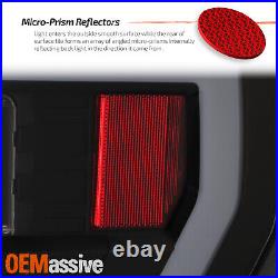 For 2021-2023 Ford F150 LED DRL Halogen Type Black Tail Lights withBlind Spot Hole