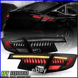 For 2022-2025 Honda Civic Hatchback Sequential Full LED Tail Lights with Greeting