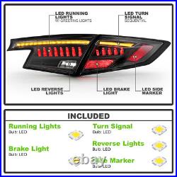 For 2022-2025 Honda Civic Hatchback Sequential Full LED Tail Lights with Greeting